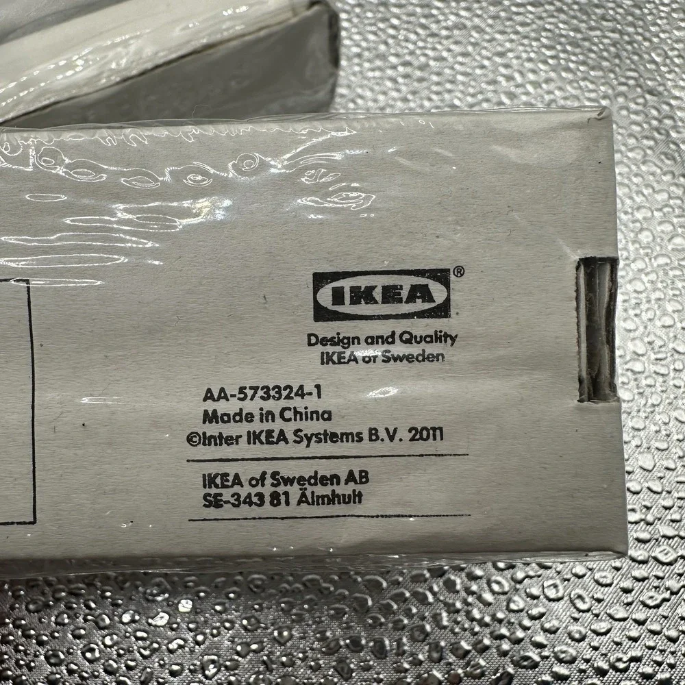 New IKEA HUGAD White Flexible‎ Curtain Rod Corner Connector Set of 2 202.199.22